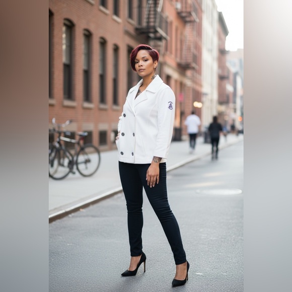 VINTAGE RALPH LAREN LADYS COTTON BUTTON UP, BLAZER SIZE LARGE BEAUTIFUL.… - Picture 1 of 9